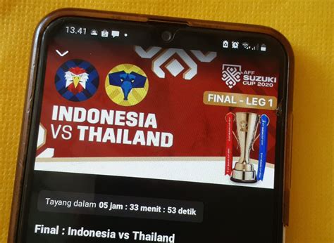 streaming indonesia vs thailand hari ini
